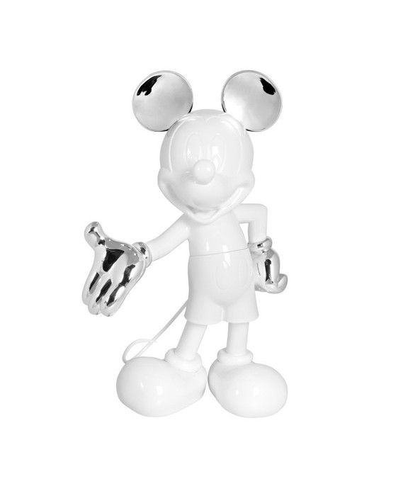 Statut Mickey Blanc et argente 30cm