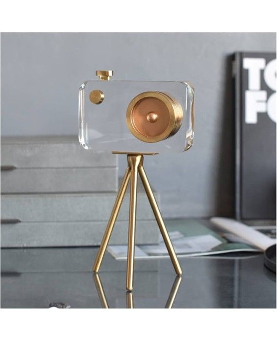 Camera decorative en crystal sur pied PM