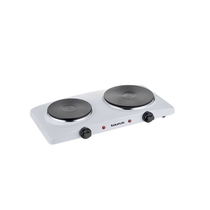 Plaque de cuisson électrique - VOLCANO - DUO - 2500W - 2 plaques - Protection surchauffée