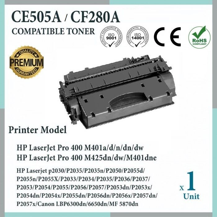 TONER COMPATIBLE POUR HP CF280A / 80A CE505A / 05A CANON CRG-119 /319/719 Universal