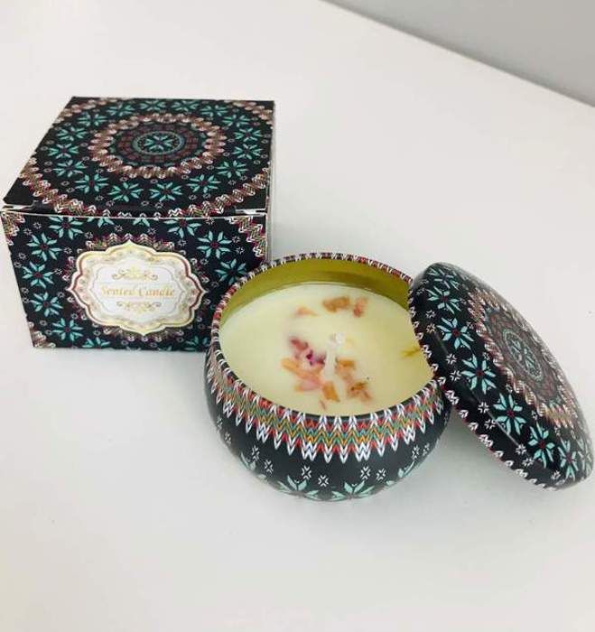 Bougie Parfumée - Bohemian - Cire de Soja - Huiles Essentielles - Multicolore - Ethnique