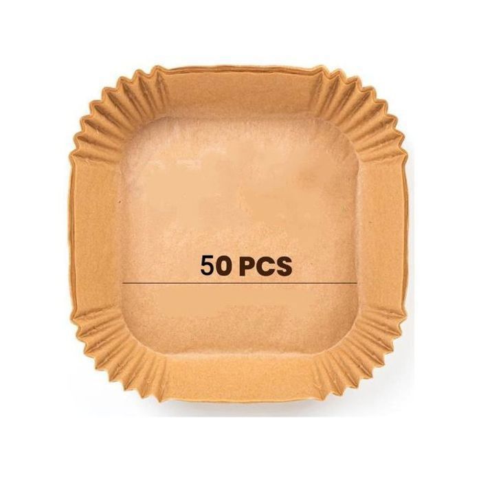 Papier cuisson air fryer - 50 pièces en Forme Carrée pour friteuse sans huile