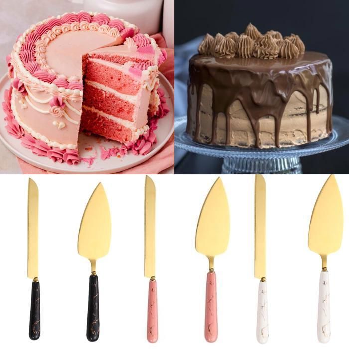 Set de service de pâtisseries élégant avec design doré pour occasions spéciales (Couleur aléatoire)