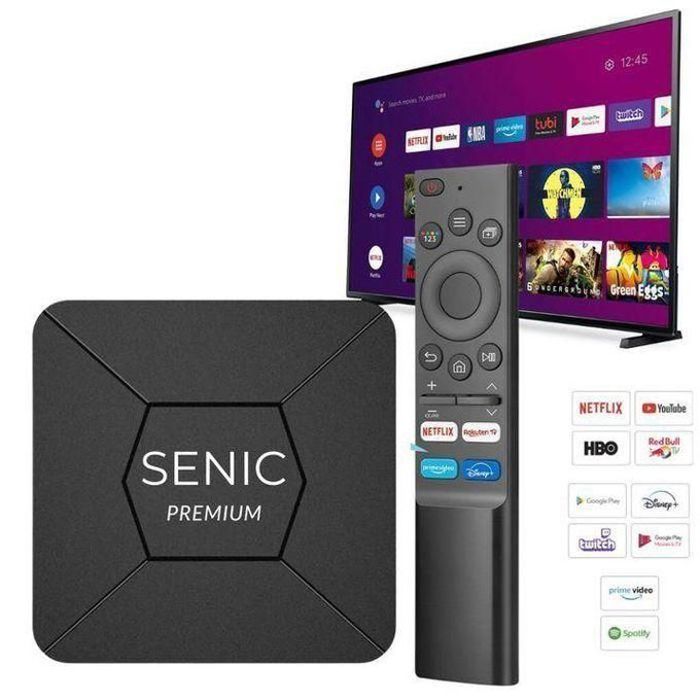 Senic SC-500 Smart TV BOX Android 14 - 2025 Dual Wifi 5Ghz 2Go+16Go 4K Ultra HD