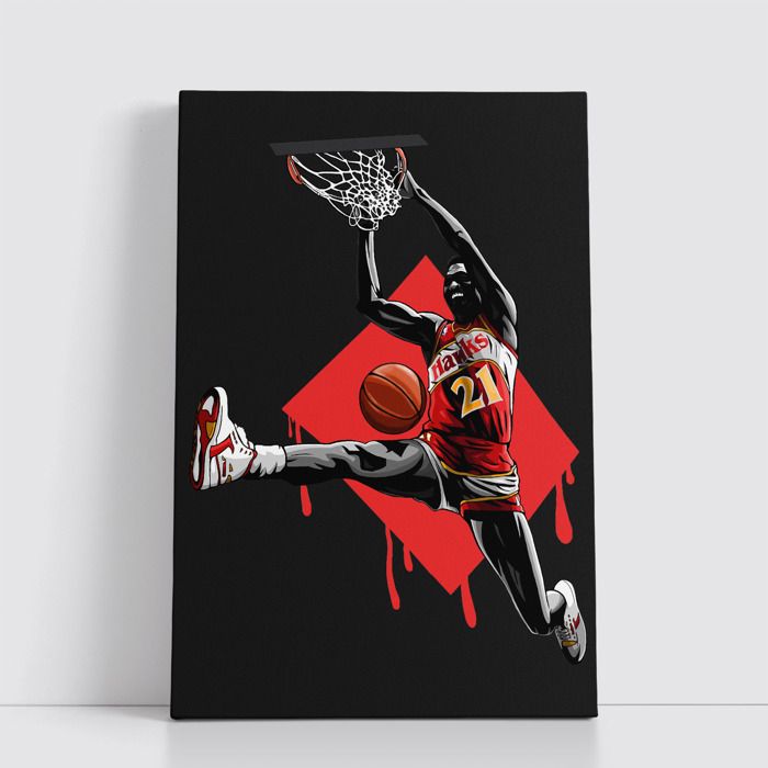 Tableau NBA sur Toile – Affiche Murale 25x40 cm avec Équipes et Joueurs Légendaires du Basket 230