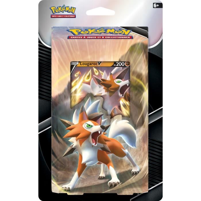 Deck de combat-V POKEMON - Lougaroc-V ou Corvaillus-V - 60 cartes - Pour enfants de 6 ans et plus