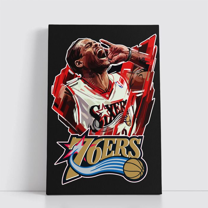 Tableau NBA sur Toile – Affiche Murale 25x40 cm avec Équipes et Joueurs Légendaires du Basket 114