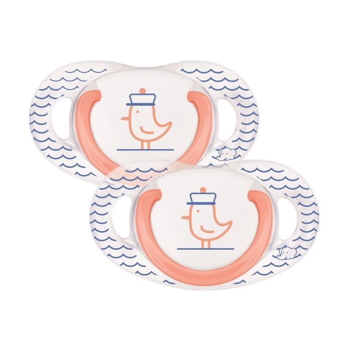 BEBE CONFORT Sucette natural physio latex - 6 / 18 mois - Lot de 2 - Marine