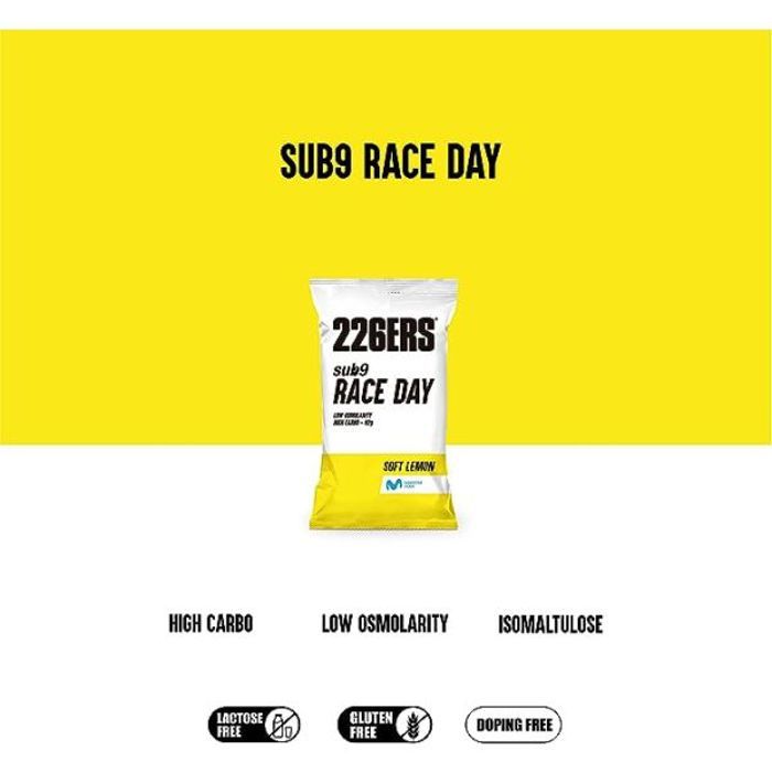 Boisson énergétique 226ERS Sub9 87g Race Day Lemon Monodosis - blanc/jaune - TU