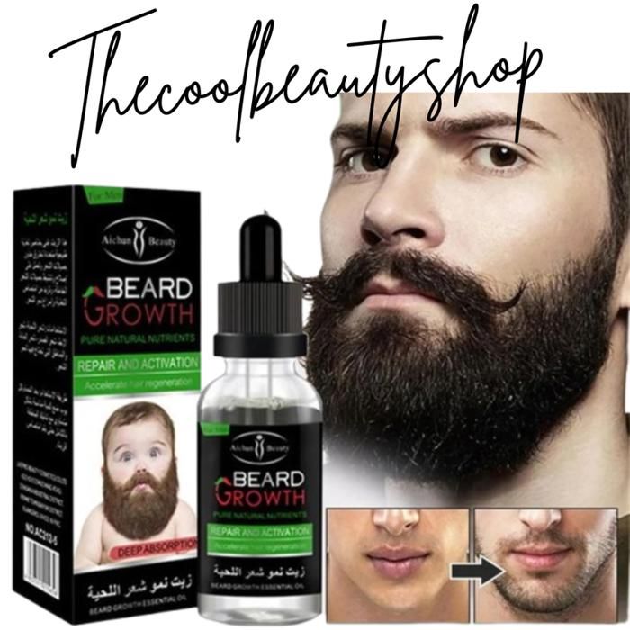 Huile essentielle nourrissante pour la croissance de la barbe
