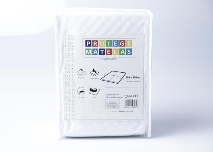 Protège-Matelas Impérméable 3D & Revêtement 180x200cm Blanc