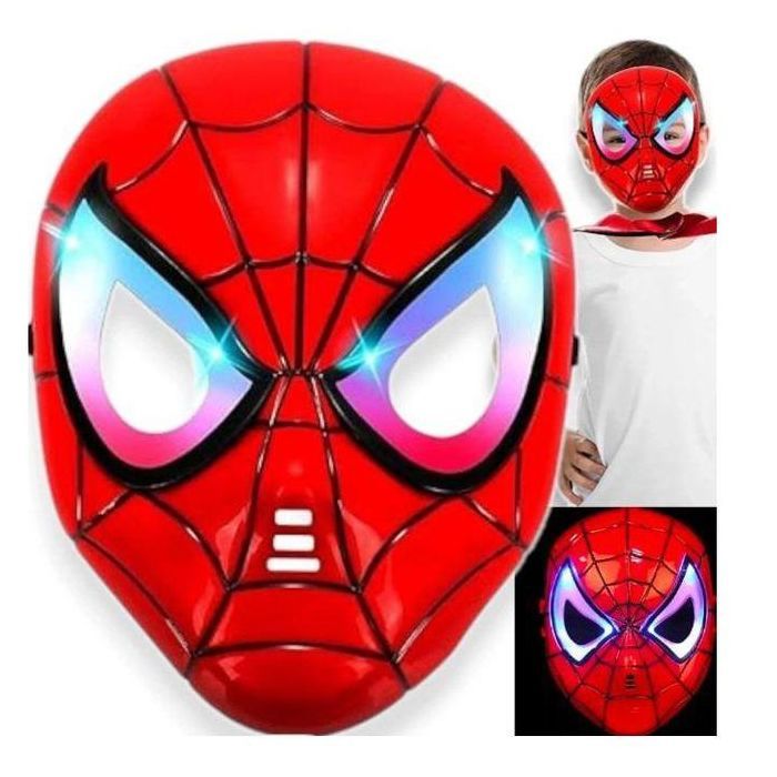 Masque Spider-man de cosplay avec lumière LED, masque pour costume de super-héros