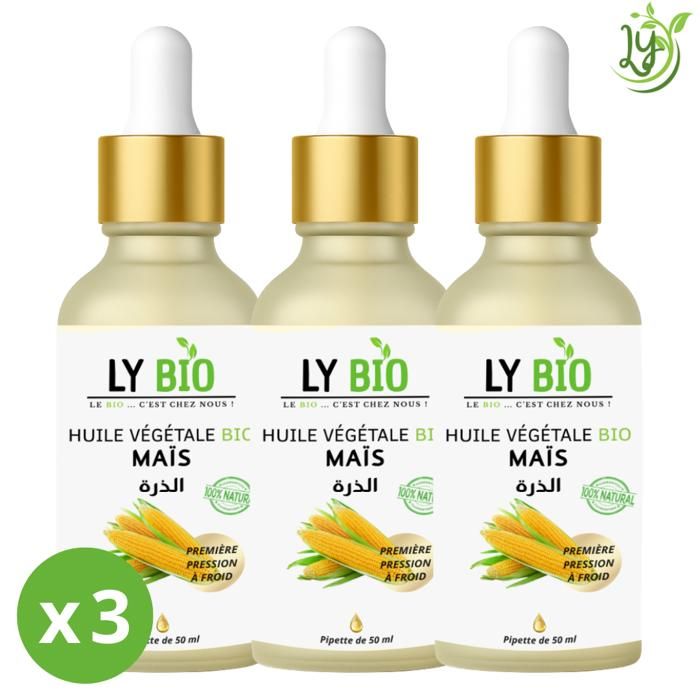 LYBIO PACK HUILE MAIS 50ML - PIPETTE LOT DE 3 bouteilles