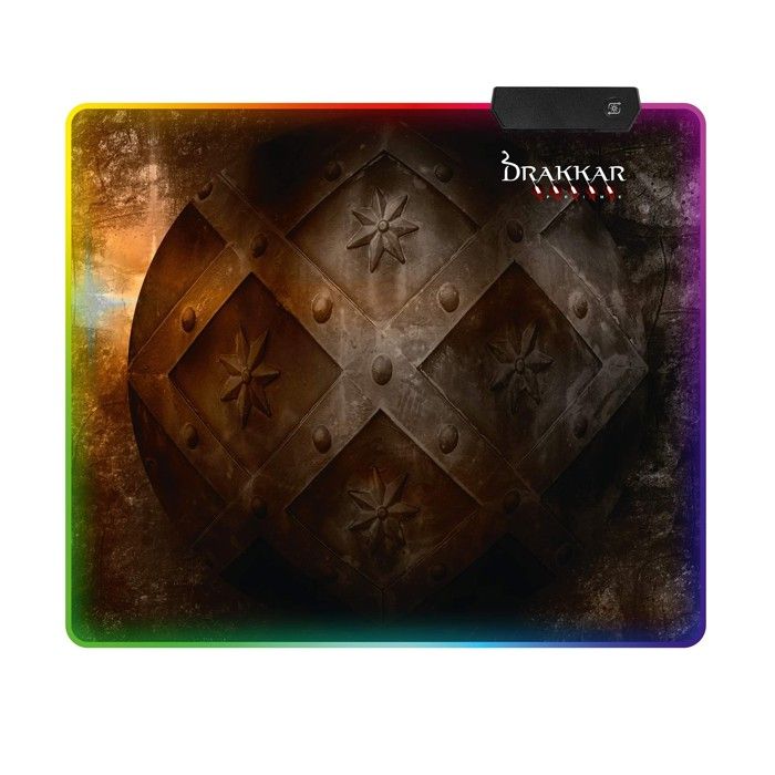 Tapis de souris - Drakkar Hetland - Rétroéclairé RGB - Antidérapant - 320x270 mm - Design Viking