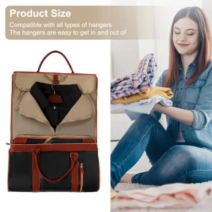Sac de voyage compact et pratique pour femme, compartiment pour vêtements à suspendre