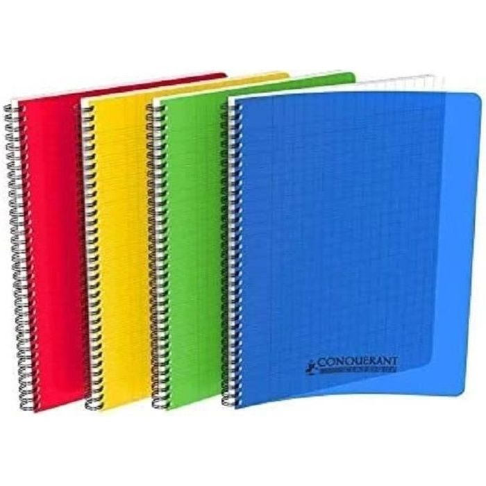 Cahier à spirale - HAMELIN - Conquérant - A4 - 100 pages - 90g/m2 - Couverture plastique