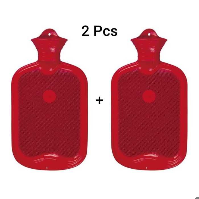 2 Pcs Bouillotte d'eau chaude en caoutchouc - Made in Germany