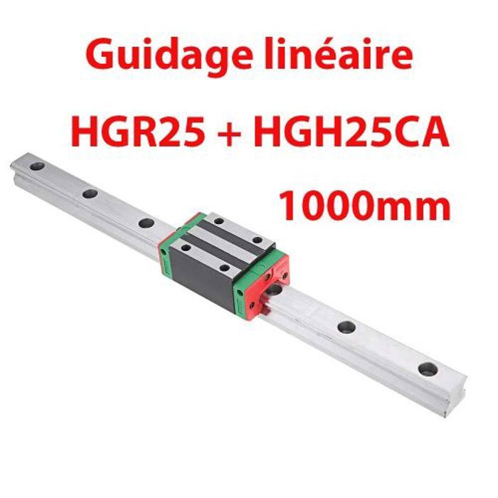 HGR25 guidage linéaire rail longueur 1000mm + HGH25CA