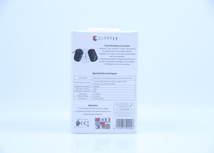 Enceinte BTH MI LED IPX5 - 10W - Blue - MF109355 Citytek