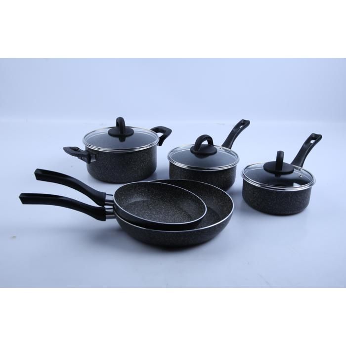 Casseroles et poêles - HASCEVHER - Lavilla - Set de 8 pièces - Anti-adhésif - Tous feux compatibles