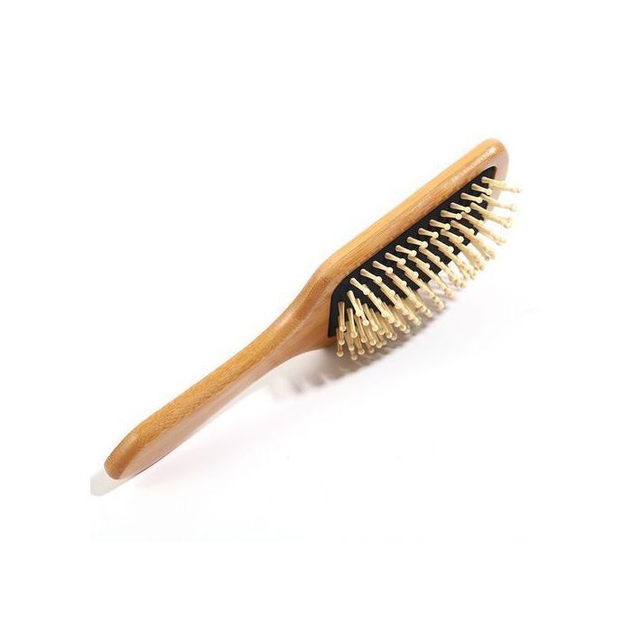 Brosse à cheveux avec picots en bois naturel bambou-