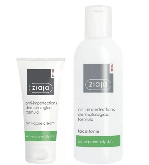 ZIAJA MED CREME ANTIBACTIRIENNE ANTI ACNE 50 ML + TONER 200ML