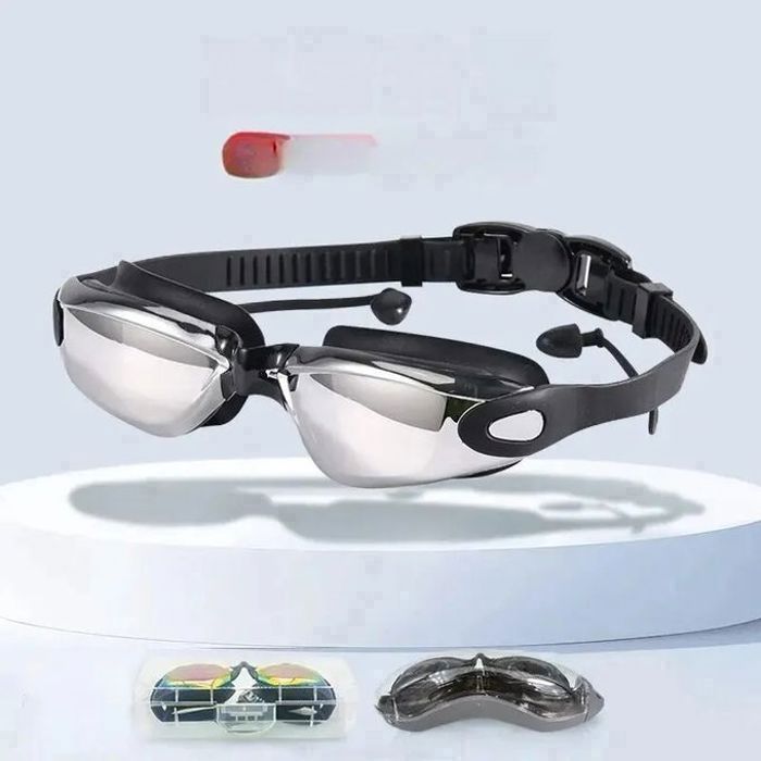 Lunette de natation - GENERIC - Anti-buée - Protection UV - Lentille HD - Bouchons d'oreilles