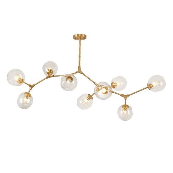 Suspension Lustre 8 Têtes en Boules de Verre Design Nordique