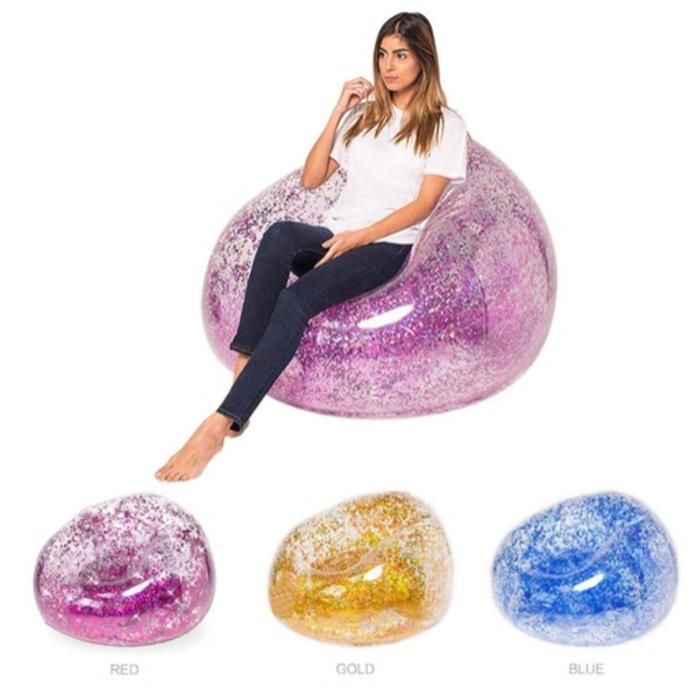Bestway canapé transparent à paillettes pour l'extérieur et l'intérieur (Couleur aléatoire)
