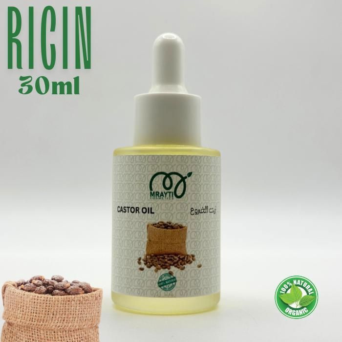Huile de  Ricin 100% Pure - soin capillaire pour Tous types de cheveux - 30 ML