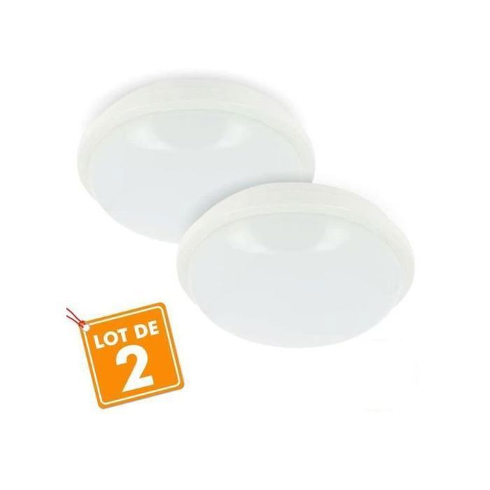 Hublot led Pack de 2 - Rond - 20w Lumiére Blanche