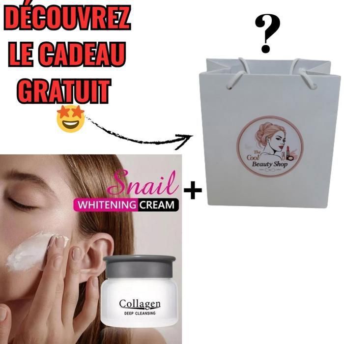 Crème pour le visage à l'escargot pour femmes, collagène, anti-age, anti-rides