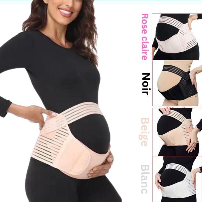 3 en 1 ceinture de ventre pour la grossesse, enceintes réduisant les maux de dos(Couleur aléatoire)