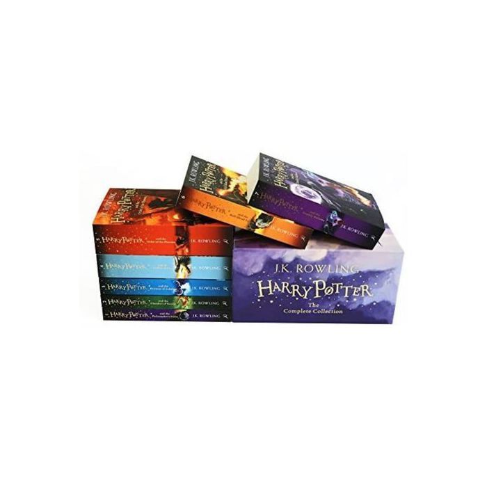 Coffret de livres - J.K. Rowling - Harry Potter - 7 livres - Édition brochée - Couvertures illustrées