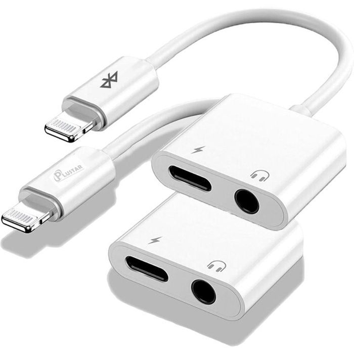 Adaptateur 2 en 1 Lightning – Audio Jack 3,5 mm