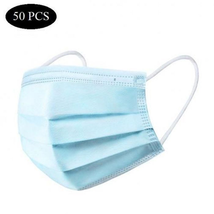 Boite de 50 Masques / Bavettes 3 Plis Haute Qualité Tissu Certifié IMANOR
