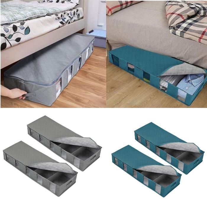 Sac de rangement pliable en tissu non-tissé pour fond de lit (Couleur aléatoire)