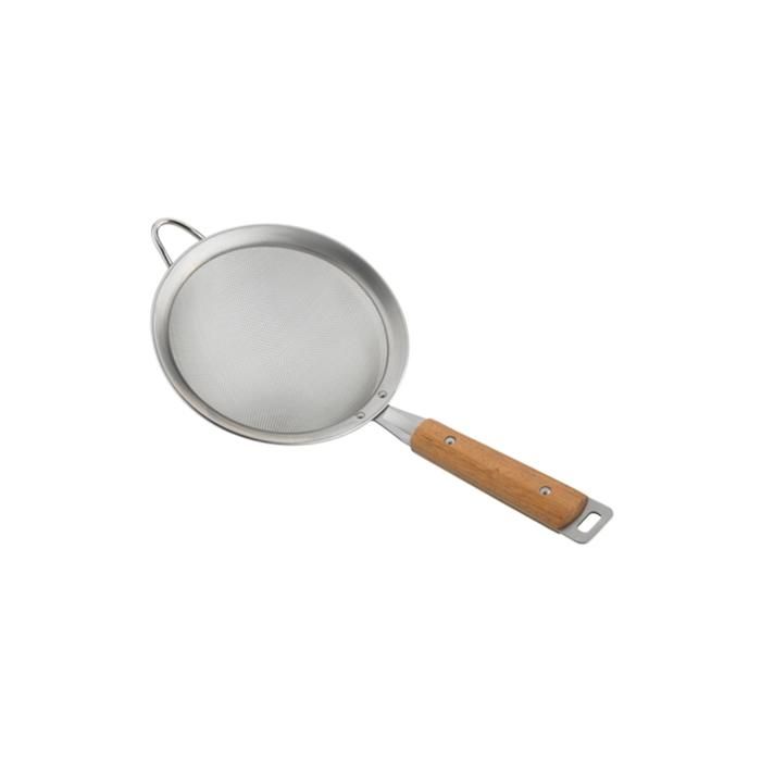 Tamis à farine - MARINA - 20 cm - Inox - Bambou - Résistant à la corrosion