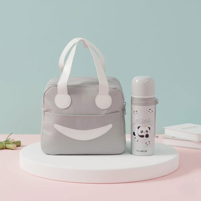 Set Lunch Box - AYA HOME - Sourire - 23cm/18cm - Thermos 350ml - Enfants et Adultes