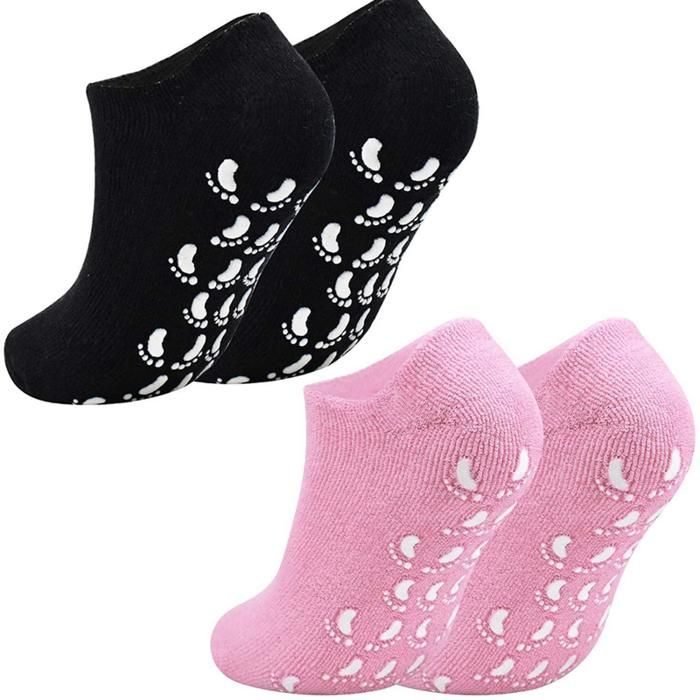 Chaussettes souples pour maison et sport 2 paires multicolores