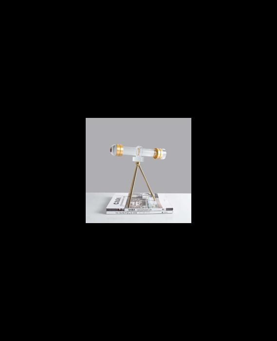 Decoration telescope en crystal sur pied PM