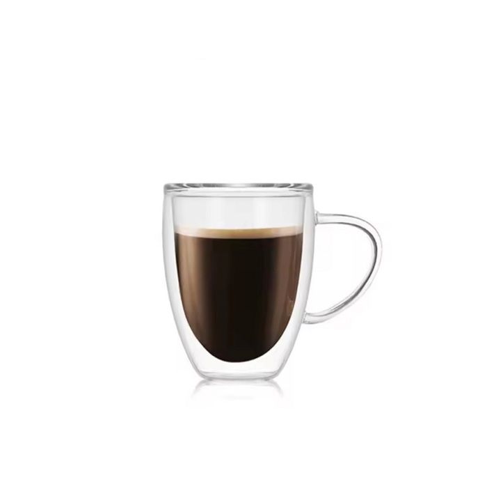 Verre double paroi - M - 350 ml - Verre borosilicate - Design contemporain - Résistant aux températures extrêmes