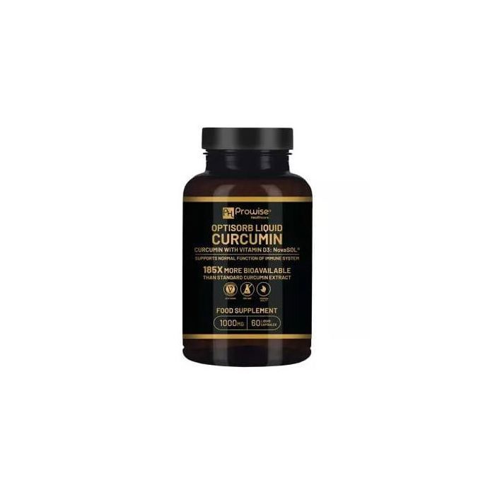 Bioptimal Optisorb Curcumine Liquide avec Vitamine D - 185x biodisponible du curcuma et de la curcumine