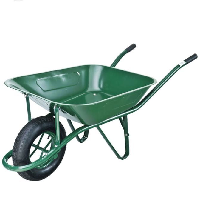Brouette galvanisée avec roue pleine pour jardin et construction (Max 150 Kg)