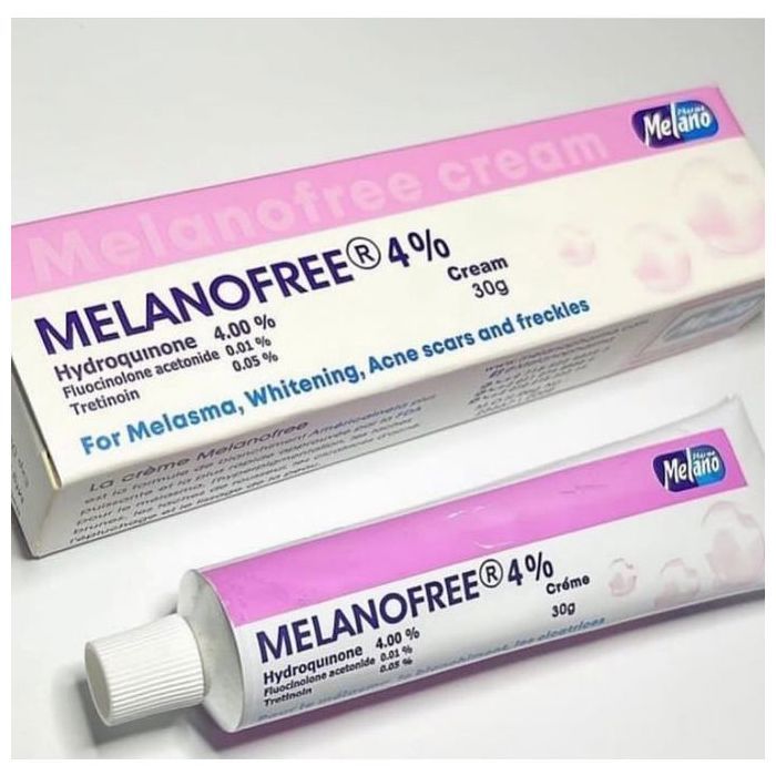 Crème éclaircissante - Melano - Melanofree - Hydroquinone 4% - Traitement hyperpigmentation - Tous types de peau