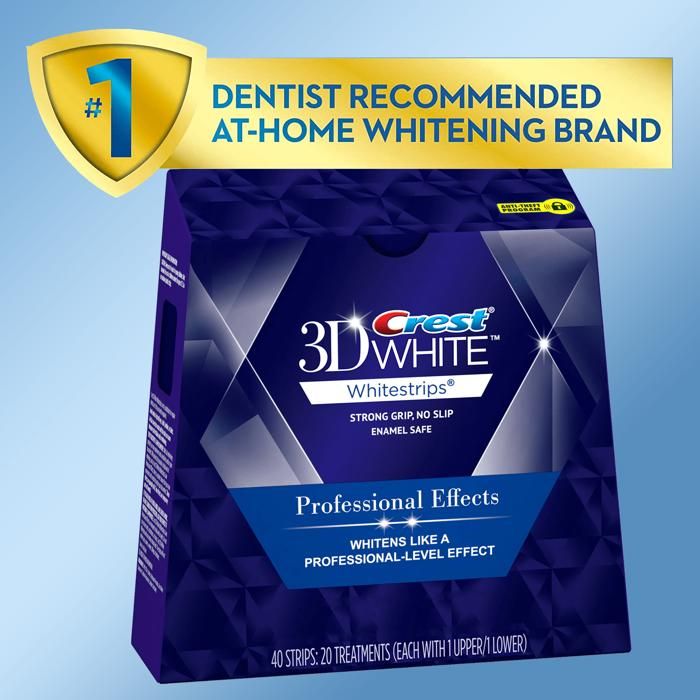 Crest 3D Whitestrips professionnel effets 40 Bandes boite de 20 traitements pour 20 jours