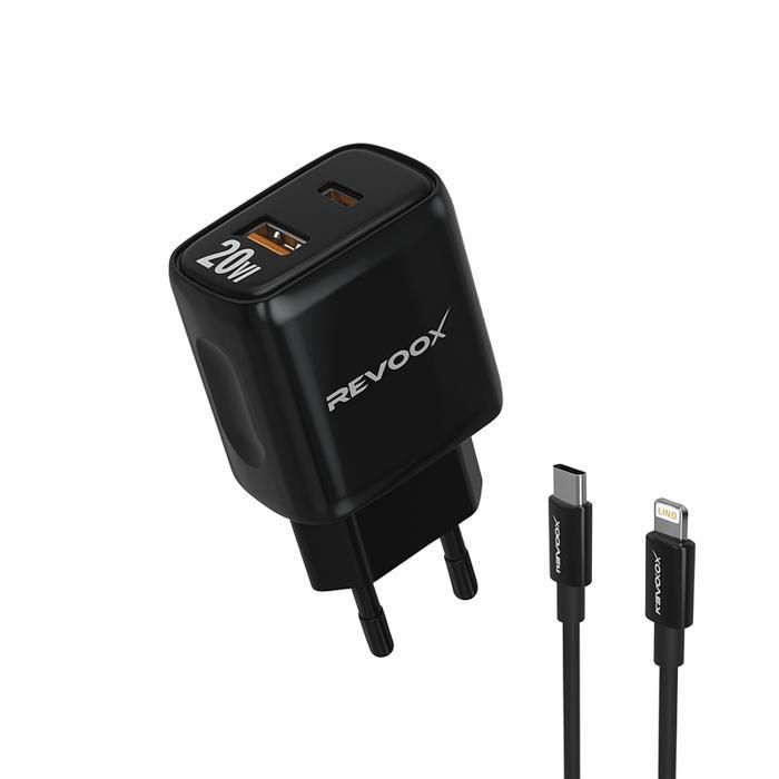 Chargeur REVOOX Smart 20W avec Câble Type-C vers Lightning (RCH-FL01)