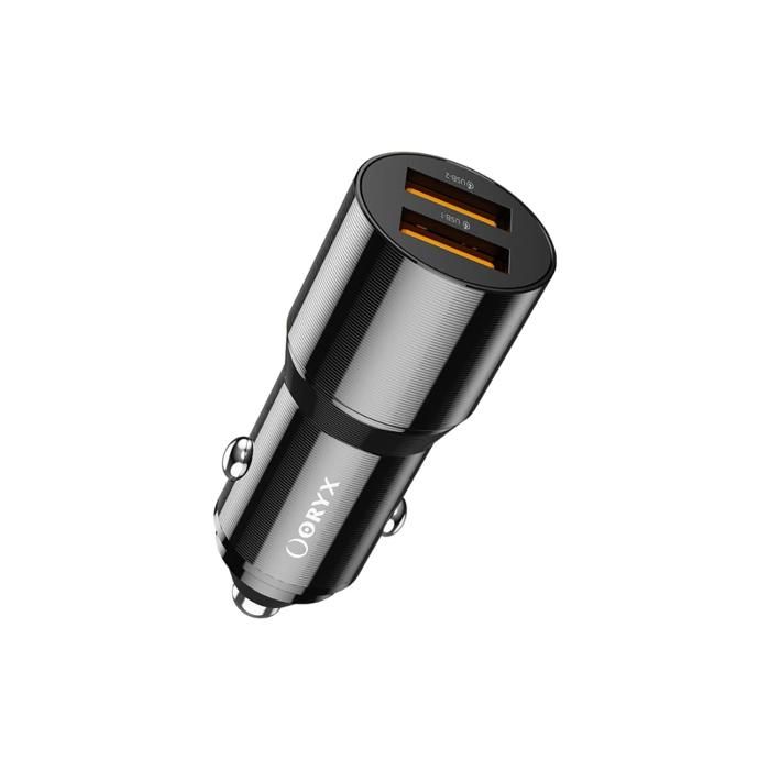 ORYX chargeur de voiture fast charge 36W double ports USB-A