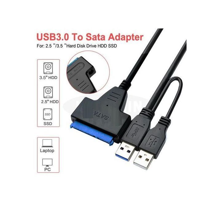 Câble adaptateur HDD Usb 3.0 vers SATA : Branchez Disque SATA en un clin d'œil