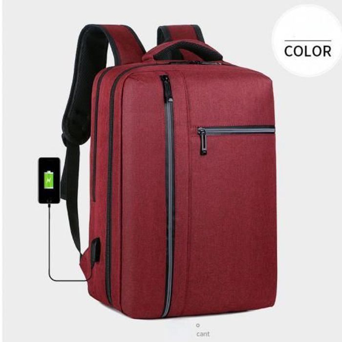 Sac à dos Pc, classique cartable pour voyage, sac d'affaires, Rouge